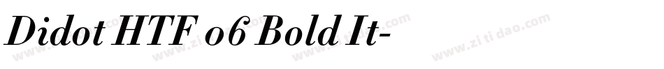 Didot HTF 06 Bold It字体转换